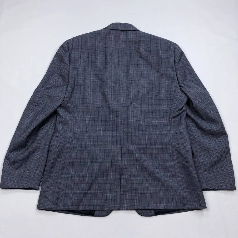 Ralph Lauren Mens Blue Glen Plaid 42R 32x30 Wool Blend Coat Jacket Pants Suit